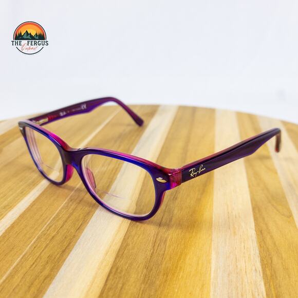 Ray Ban RB1555 3666 Kids Girls Youth Purple Pink Oval Eyeglasses Frame 46-16 125 - Picture 1 of 8
